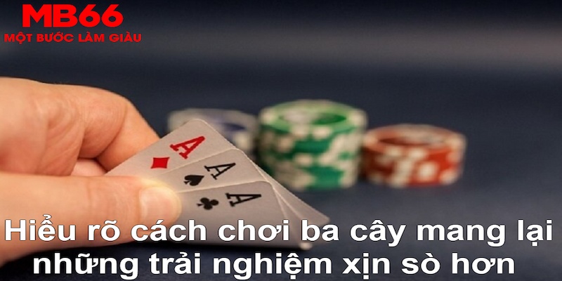 Hiểu rõ cách chơi ba cây mang lại những trải nghiệm xịn sò hơn