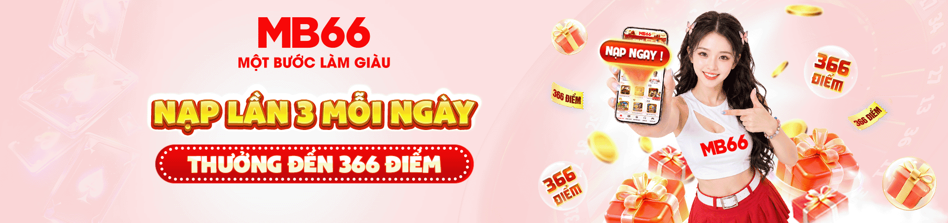 Mb66 3 lần nạp mỗi ngày thưởng liền tay